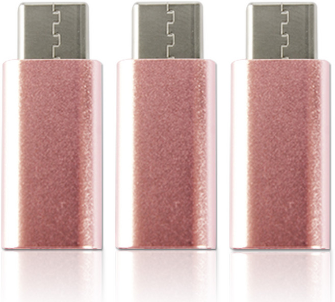 칼론 8핀 to C타입 변환젠더 KR-8CP, 2.9cm, 핑크골드, 3개