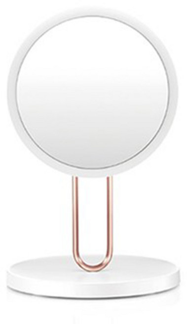 패셔네이트 발레 LED 조명 화장 탁상 거울 RM273-DL, 화이트