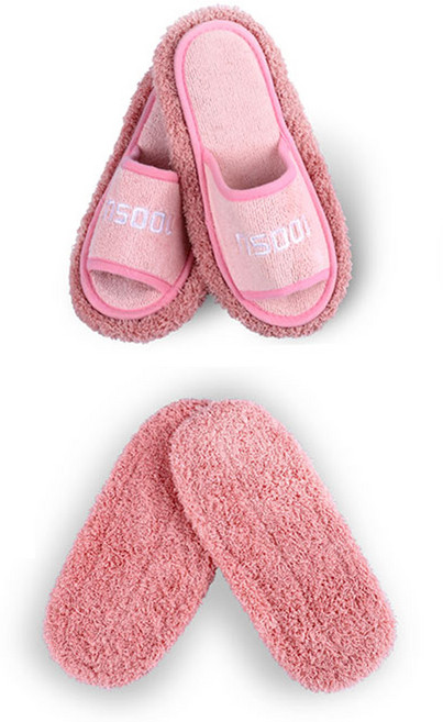 백수 클린 청소슬리퍼 + 리필 패드 세트 소, 1세트, 핑크