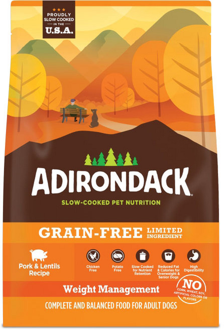 아딜론덱 강아지 그레인프리 기능성 사료 돼지고기, 다이어트+장건강, 5.45kg, 1개