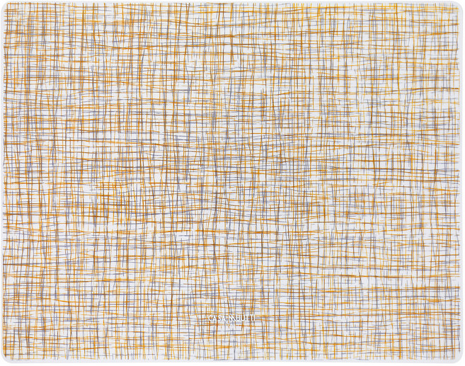 까사무띠 따볼라 린넨 직사각 실리콘매트, 브라운, 40 x 30 cm