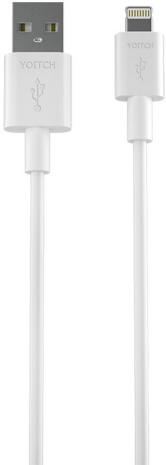 요이치 아이폰 8핀 케이블 2세대, 화이트, 200cm, 1개