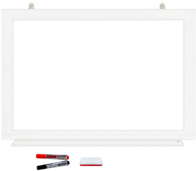 일반형 화이트보드 + 마카 검정 + 빨강 + 지우개, 화이트우드