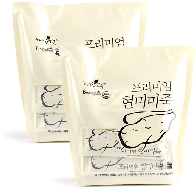 행복우리식품 프리미엄 현미 마죽 선식가루 스틱형, 600g, 2개