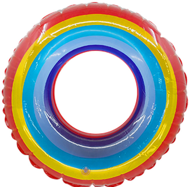 요이치 물놀이 튜브 60cm + 수리용 테이프, 레인보우, 1세트