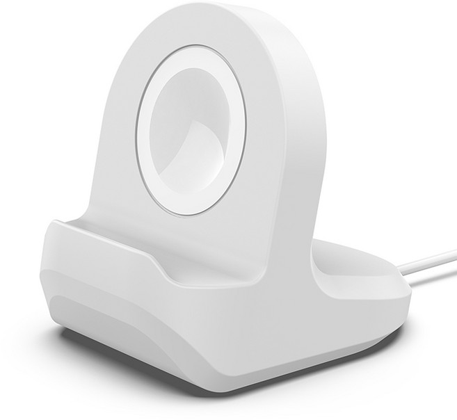 애플워치 실리콘 충전독 거치대, 화이트, 1개
