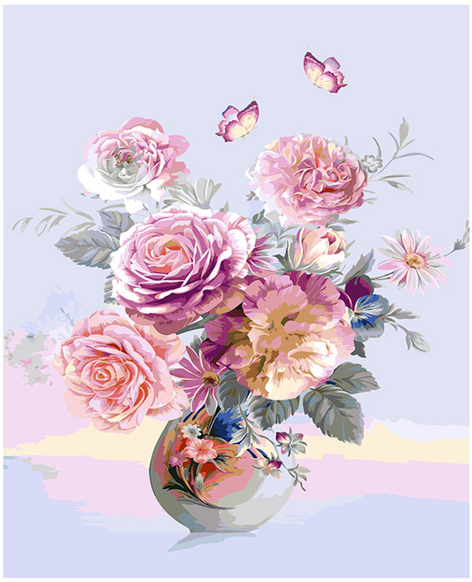 그림 그리기 DIY, 핑크 모란 A347, 1개