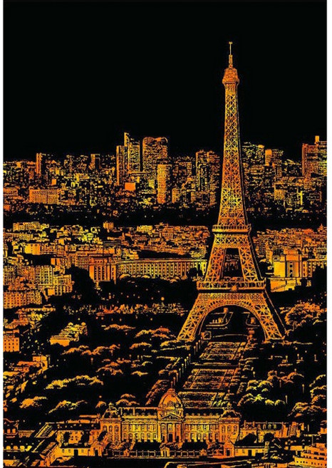 콩 야경 스크래치 페이퍼 풀패키지, 1클래식파리, 1개