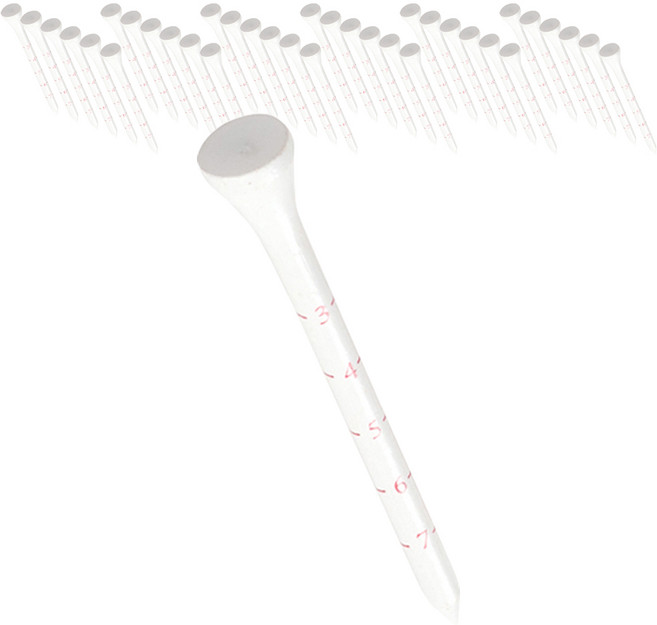 고프트 스텝조절 대나무 골프티 50p, 혼합색상, 1세트