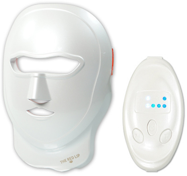 더레드립 더마 더블코어 LED 3파장 마스크 피부마사지기 세트, TKB-FG03