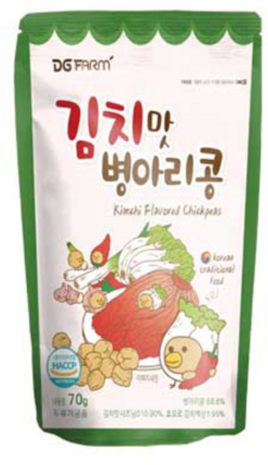 대구농산 볶은 병아리콩 김치맛, 70g, 1개