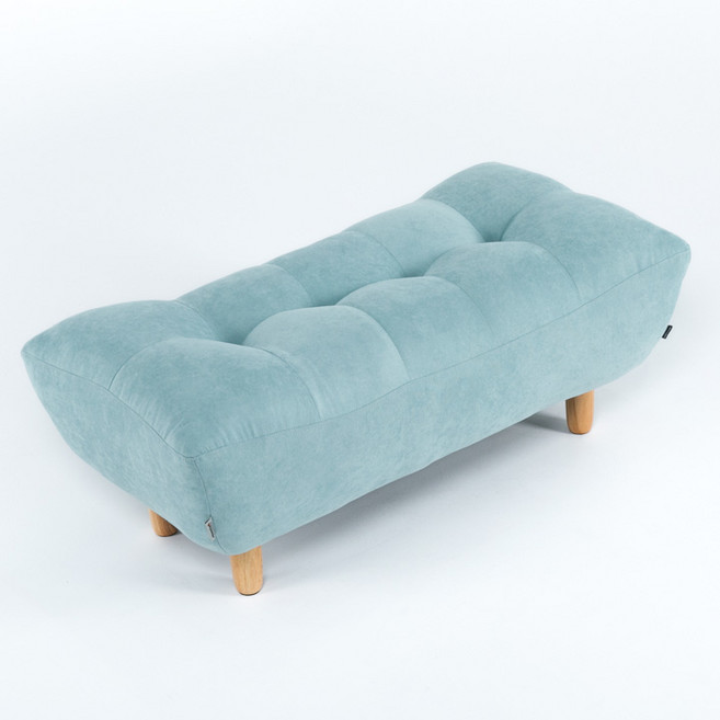 에보니아 153 방수 패브릭 2인 벤치, 민트블루