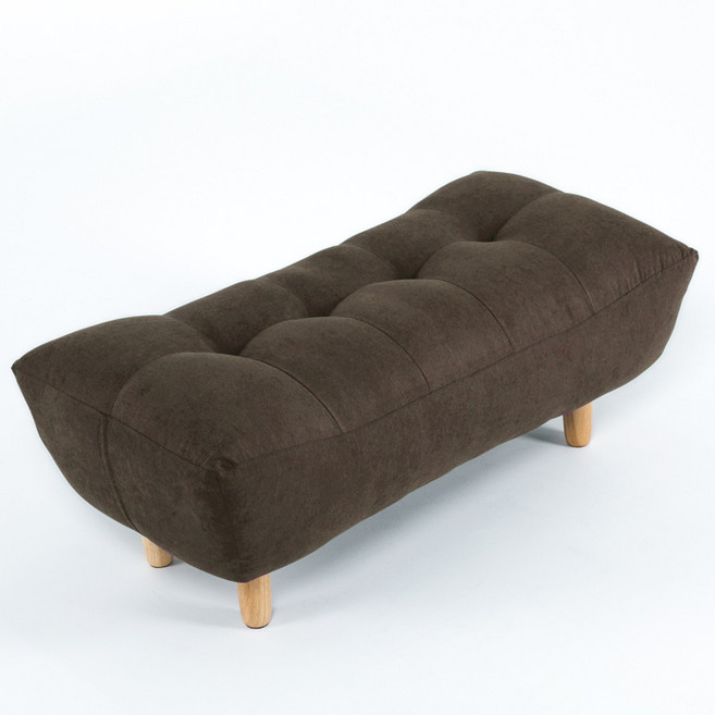 에보니아 패브릭 2인 벤치소파의자, 브라운