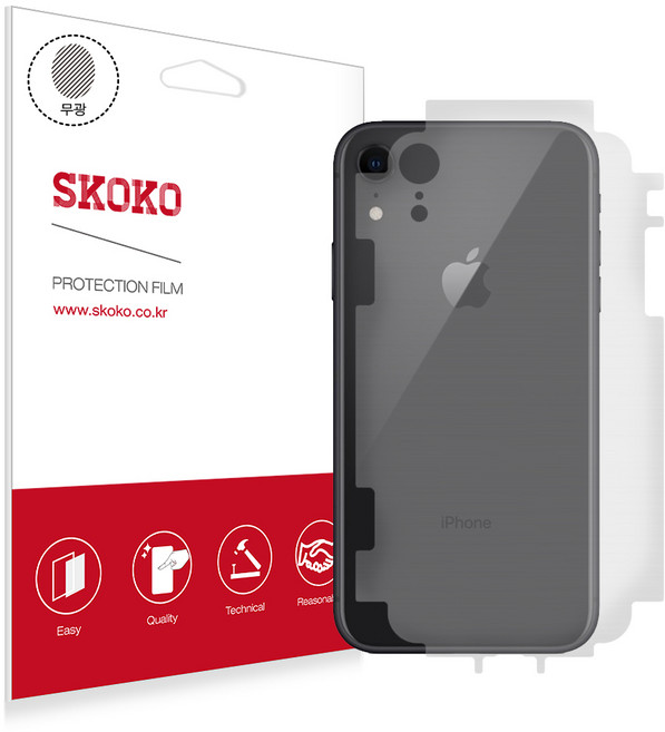 스코코 휴대폰 무광 측후면 외부보호필름, 2개
