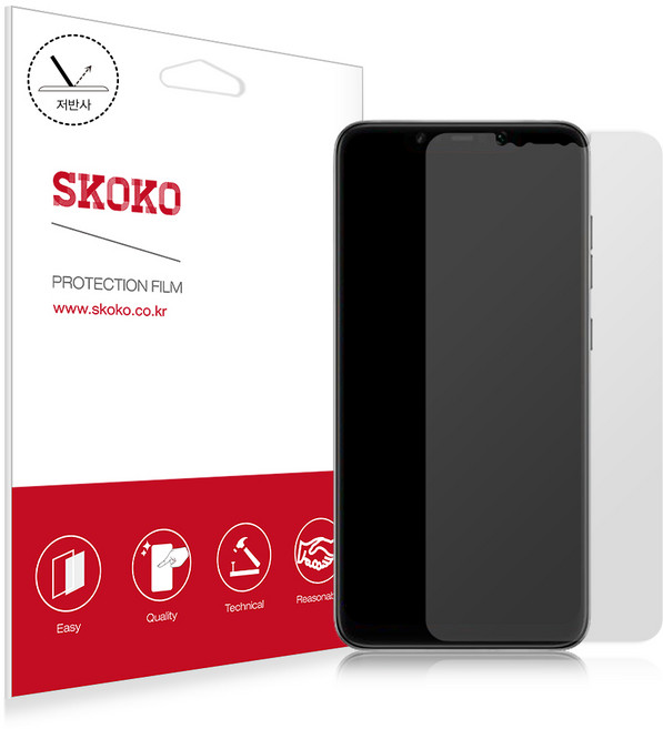 스코코 저반사 휴대폰 액정보호필름, 2개