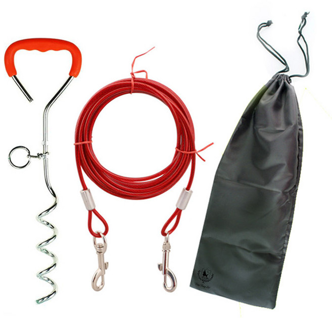 딩동펫 강아지 와이어 말뚝 세트, 화이트, 1세트