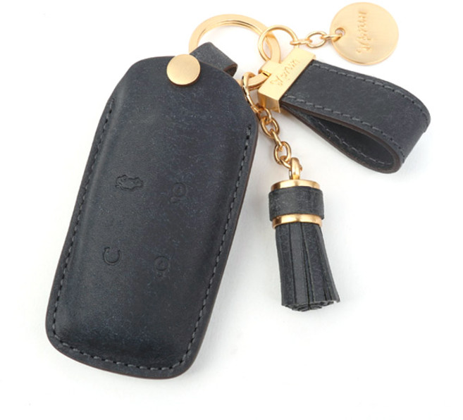 모런 가죽 키케이스 풀세트 GV80 외 호환 GN224, 다크네이비, 제네시스 4버튼타입