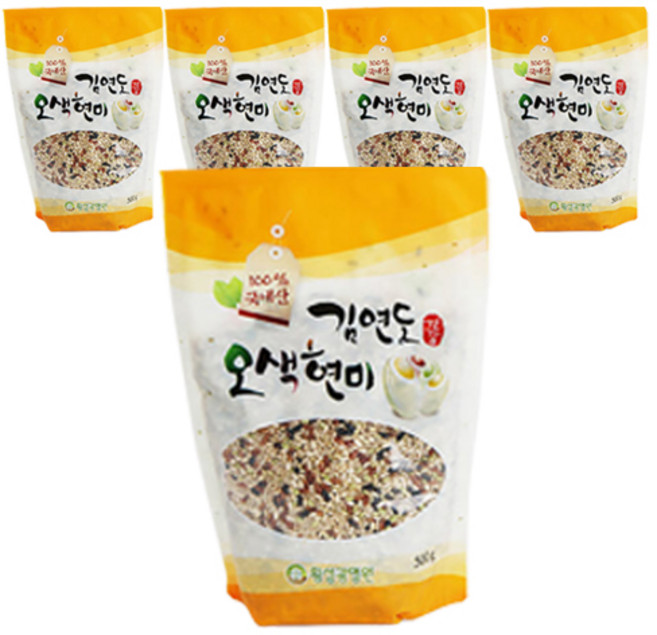 김연도 웰빙 오색현미, 500g, 5개