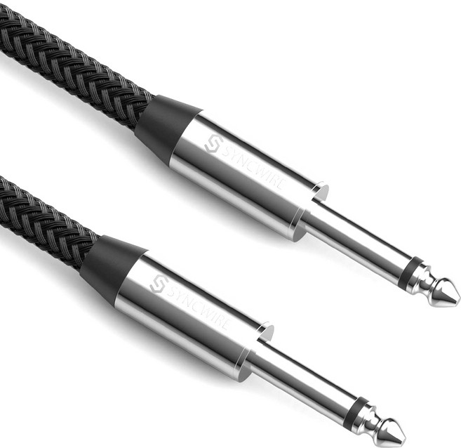 싱크와이어 프로페셔널 악기케이블 SW-SC153 6.35mm, 3m, Black, 1개