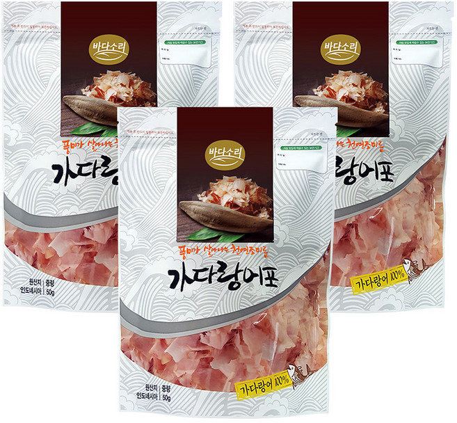 바다소리 풍미가 살아나는 가다랑어포, 50g, 3개