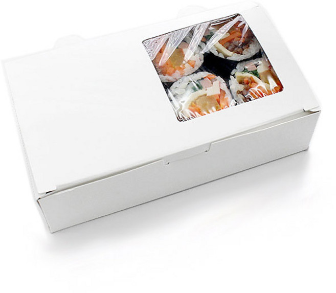 화이트 미니창 김밥 일회용 도시락, 1개입, 100개