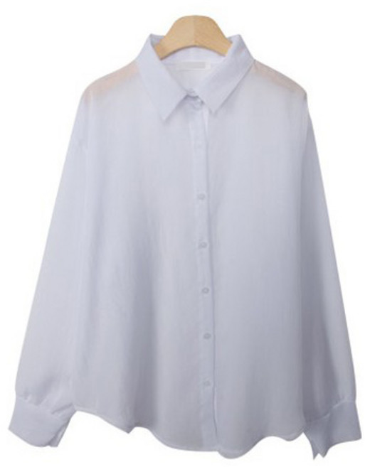 여성용 벨로우 루즈핏 셔츠