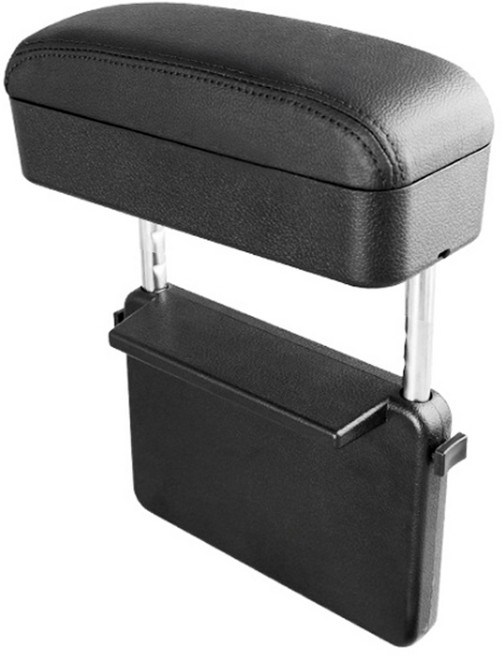 네임드컴퍼니 사이드 틈새 팔걸이 수납쿠션 + 두께조절패드 세트, 블랙, 1세트