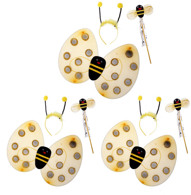 리빙다 꿀벌날개3종세트, 혼합색상, 3세트