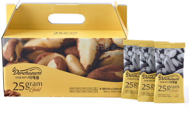 Derchaeum 25Gram綜合堅果禮盒 金色款 24包入, 600g, 1盒
