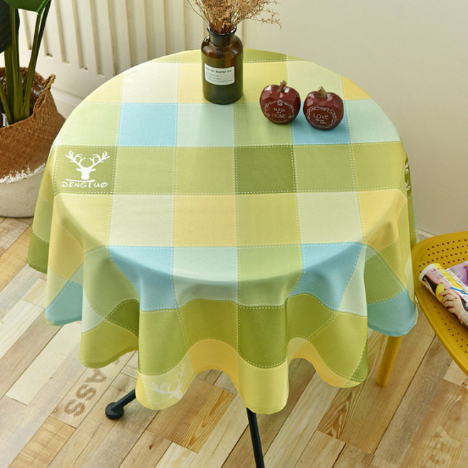 알럽홈 로망 인테리어 원형 식탁보, Type9, 90 x 90 cm, 1개