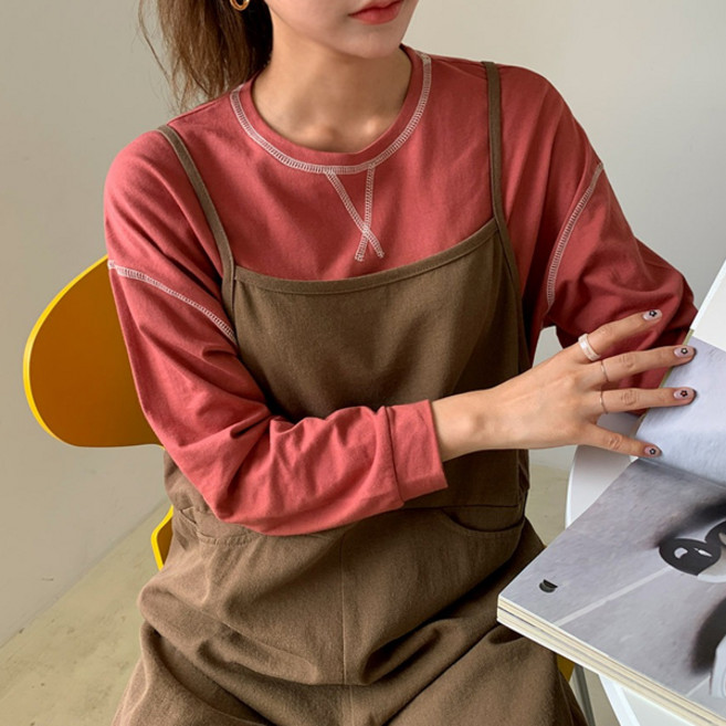 엔비룩 피그 스티치 맨투맨