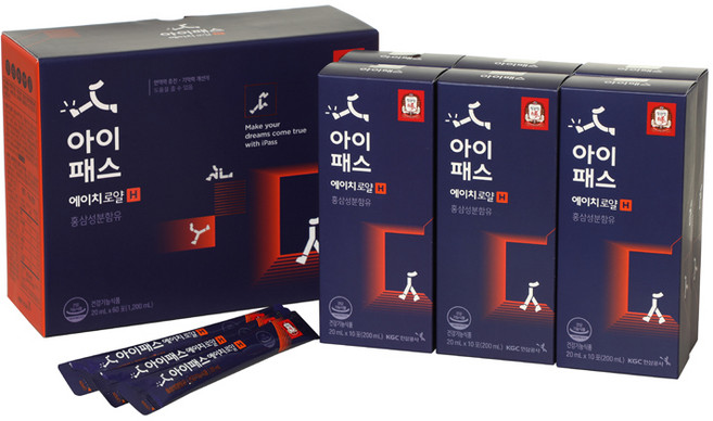 정관장 아이패스 에이치로얄 홍삼진액, 200ml, 3개