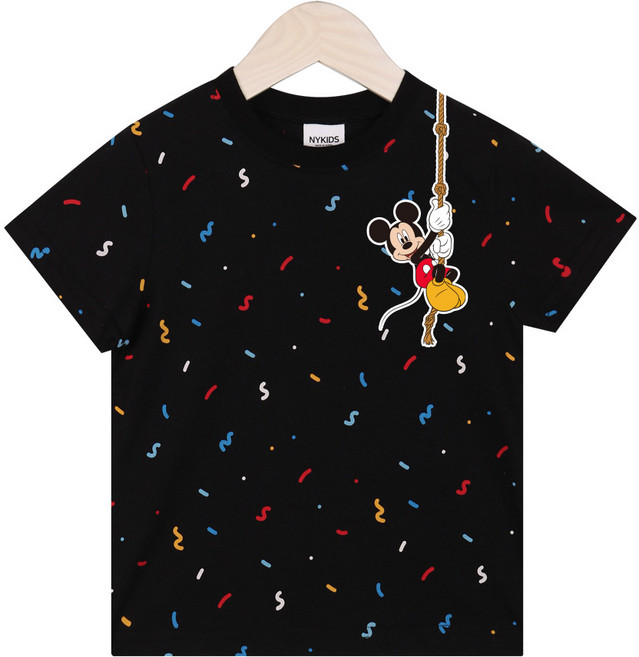 뉴욕꼬맹이 아동용 통기성 디즈니 동아줄미키 오색 반팔 티셔츠 G065