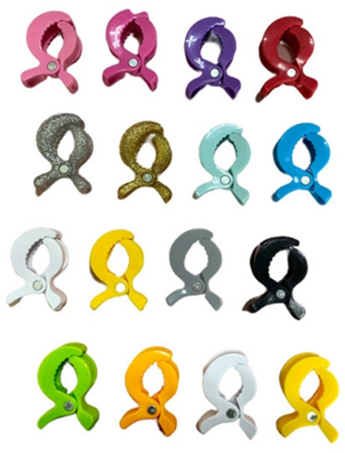 플라스틱 유모차 집게 클립, 랜덤발송, 16개
