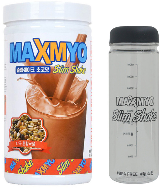 맥스마이오 슬림 쉐이크 17곡혼합 800g + 전용보틀, 1세트