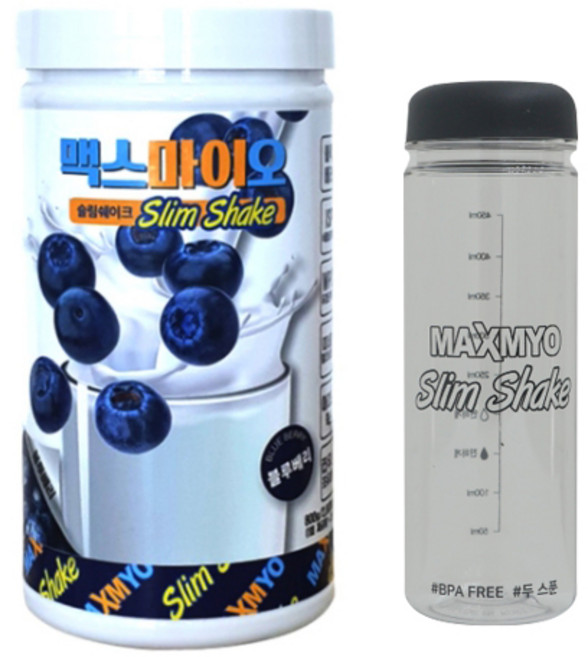 맥스마이오 슬림 쉐이크 블루베리 800g + 전용보틀, 1세트