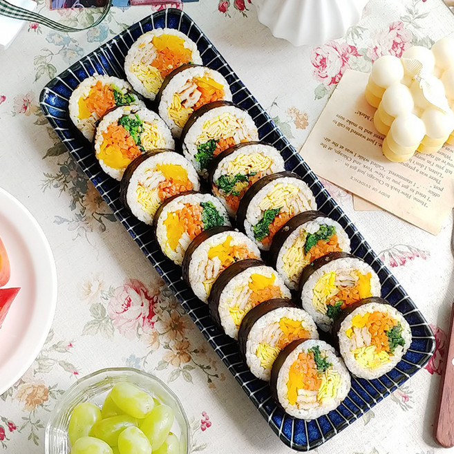 레벤쿠첸 아이카 플레이팅 비치 직사각 접시, 블루, 1개