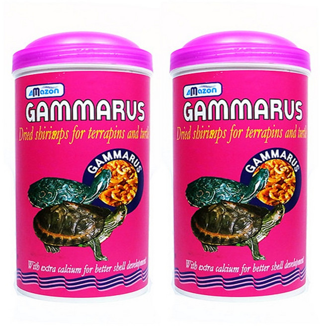 아마존 건조민물새우 감마루스 거북이 사료, 1L, 2개