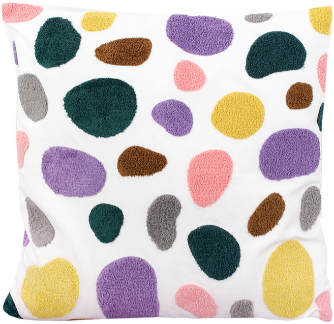 해피툴 버라이어티 자수쿠션, 컬러풀도트