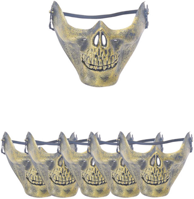 윰스 할로윈 스컬 반가면 6p, 골드, 6개