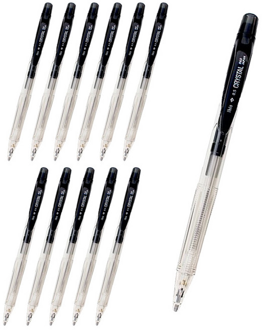 아이비스 크리스탈샤프 블랙 SP10175, 0.5mm, 12개