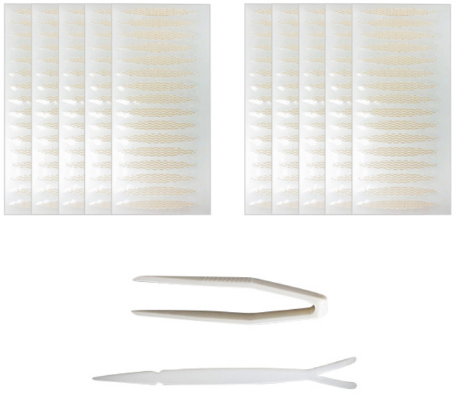 다크니스 레이스 쌍꺼풀 테이프 타원형 80회분, 베이지, 10세트