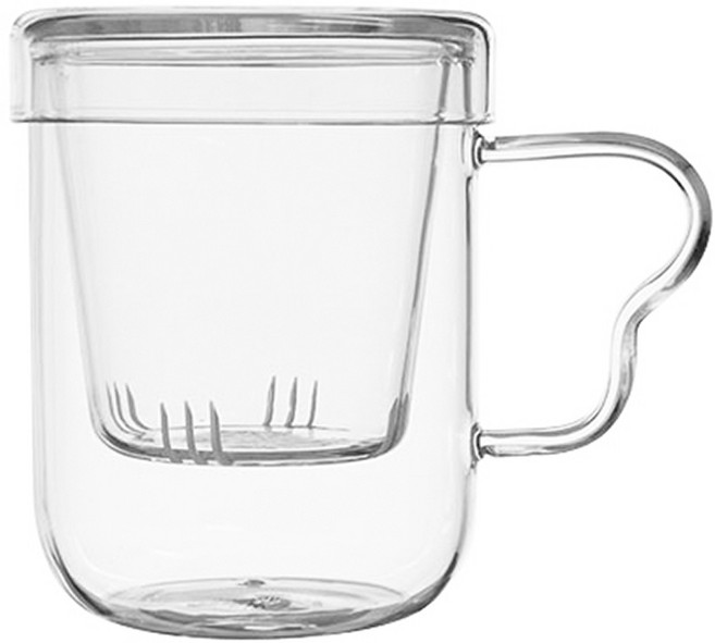 BELLE design 蝴蝶玻璃濾網馬克杯 300ml, 單一顏色, 1個
