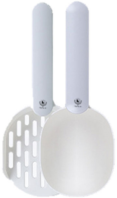 딩동펫 고양이 모래삽 + 사료스쿱세트, 그레이 + 그레이, 1세트