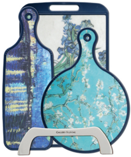 고트만 양면 사각 서빙도마 3종 + 거치대 세트, 1세트