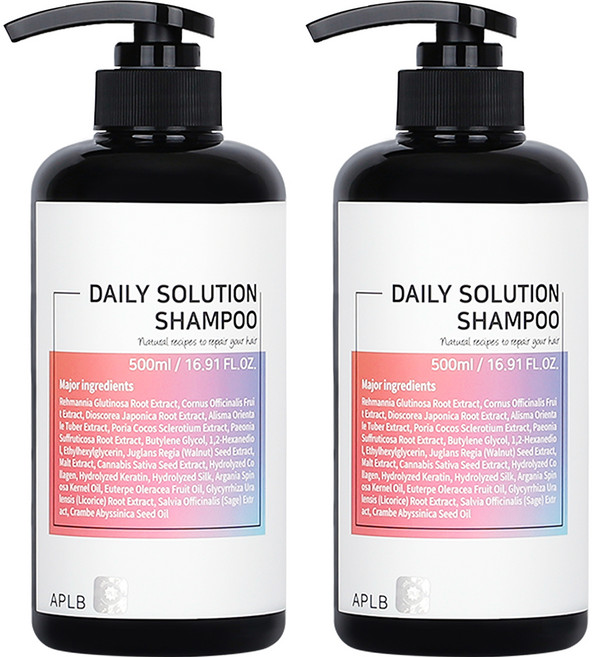 APLB 데일리 솔루션 샴푸, 500ml, 2개