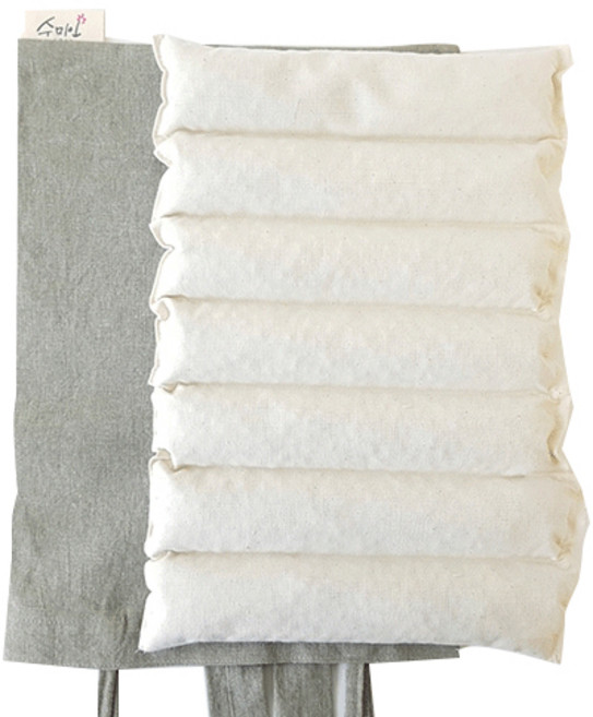 수미인 팥찜질팩 + 주머니 세트 중형 차콜네이비, 1세트