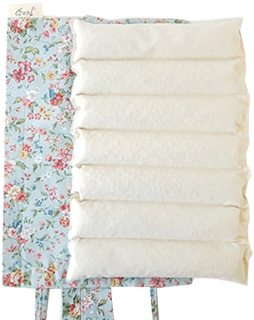 수미인 팥찜질팩 + 주머니 세트 대형 블루플라워, 1세트