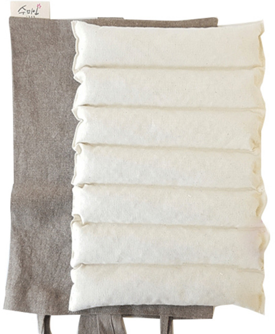 수미인 팥찜질팩 + 주머니 세트 중형 베이지, 1세트