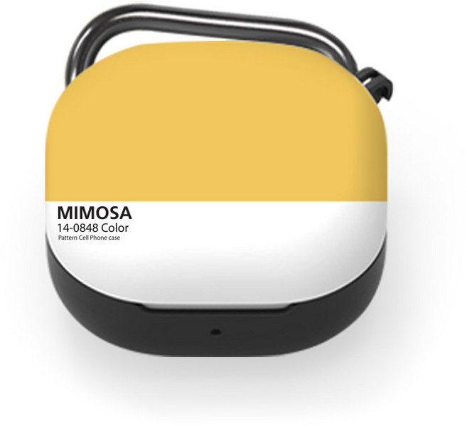 머큐리 트렌드컬러 디자인 갤럭시 버즈2pro/버즈2/버즈라이브/버즈프로 키링 케이스, 미모사